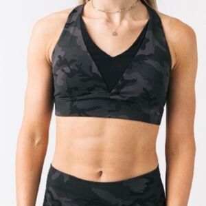 Zyia Active Forest Camo Adjustable Mesh Racerback Sports Bra XL